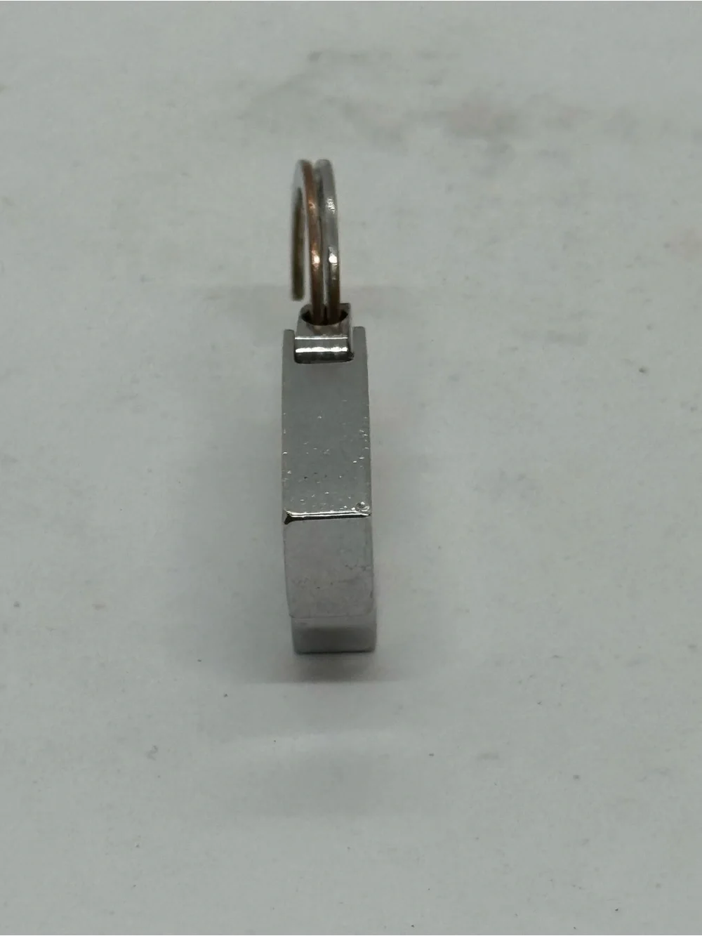 TUMI Silver Tone Metal TT Logo Keychain Luxury Designer Key Ring